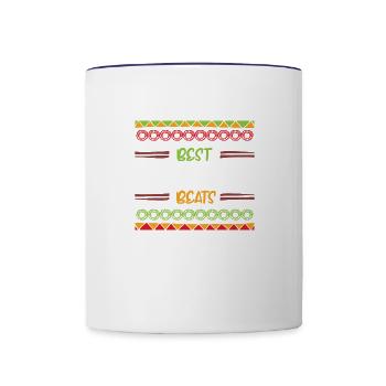 Best Dancehall Beats - Contrast Coffee Mug - white/cobalt blue - Front