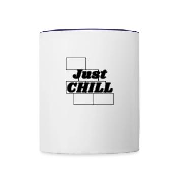 Just CHILL - Contrast Coffee Mug - white/cobalt blue - Front