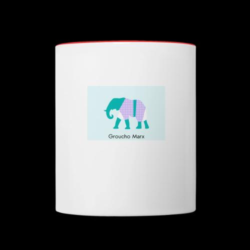 Elephant in Pajama - Contrast Coffee Mug