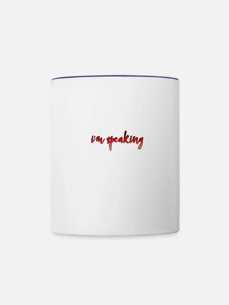 Im Speaking Women - Contrast Coffee Mug - white/cobalt blue