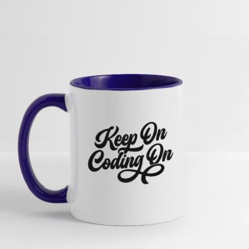 Keep on Coding On Black Font - Contrast Coffee Mug