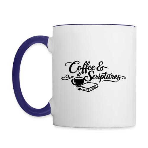 Coffee and Scriptures - Contrast Coffee Mug