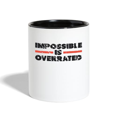 Impossible Is Overrated Retro - Contrast Coffee Mug