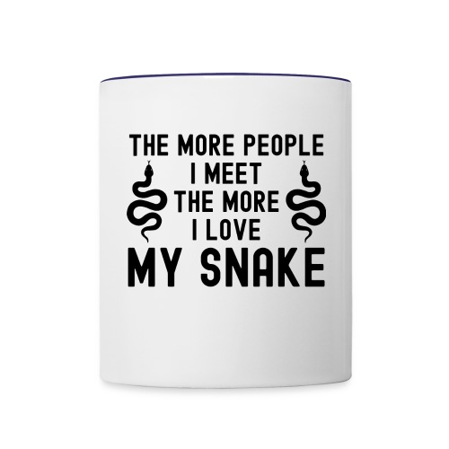 The More People I Meet The More I Love My Snake - Contrast Coffee Mug