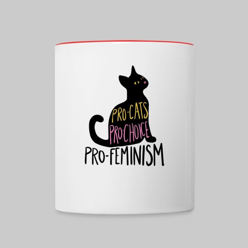 Pro-cats pro-choice pro-feminism - Contrast Coffee Mug