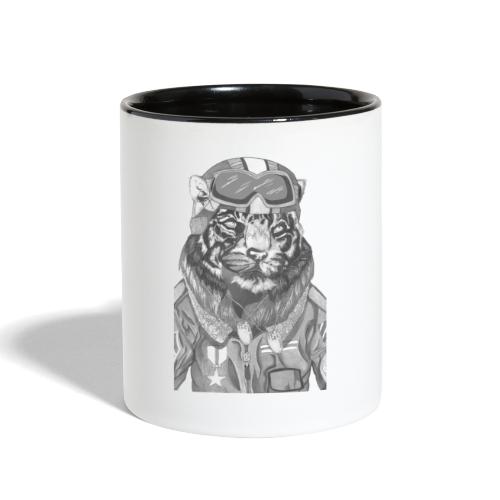 Tiger Pilot by Sam Kidlet - Contrast Coffee Mug