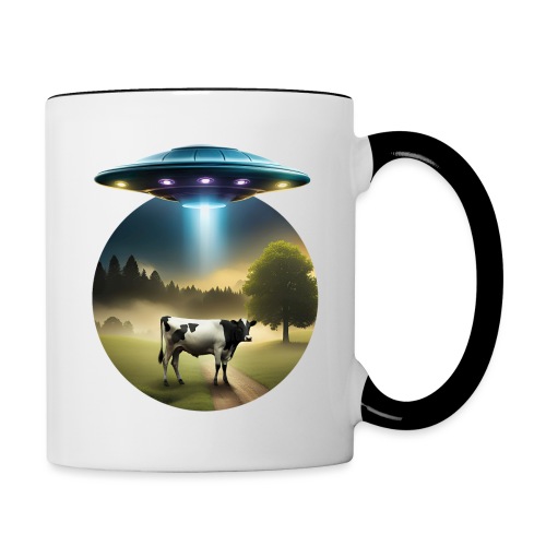 UFO Cow Abduction - Contrast Coffee Mug