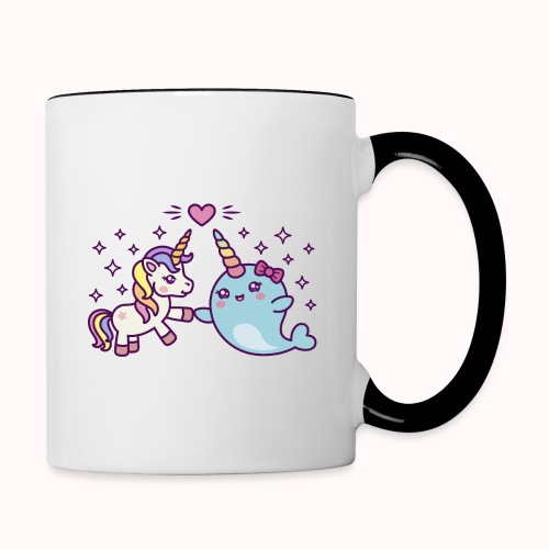 Unicorn & Narwhal Friendship - Best Friends - Contrast Coffee Mug