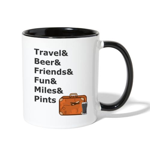 & Miles & Pints - Dark Lettering - Contrast Coffee Mug
