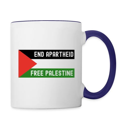 End Apartheid Free Palestine, Flag of Palestine - Contrast Coffee Mug