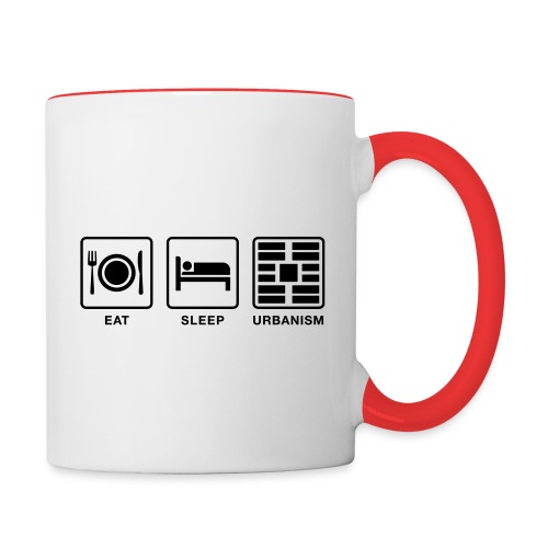 Eat Sleep Urb big fork - Contrast Coffee Mug