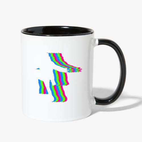 silhouette rainbow cut 1 - Contrast Coffee Mug