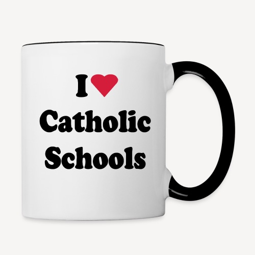 I LOVE CATHOLIC SCHOOLS - Contrast Coffee Mug