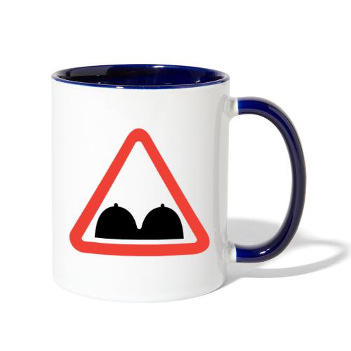 Boobs Ahead - Contrast Coffee Mug