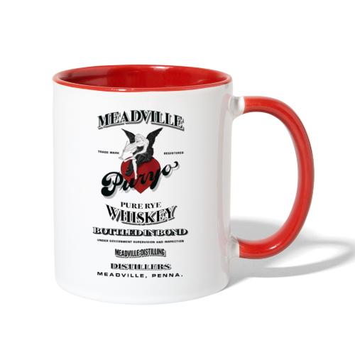 Meadville Pure Rye Whiskey Label - Contrast Coffee Mug