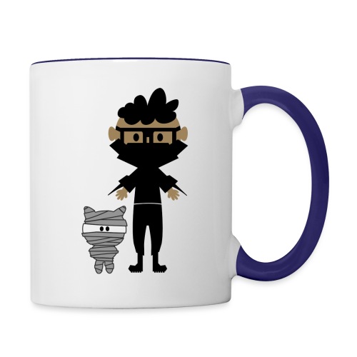 Silly Ninja Boy and His Mummy - Contrast Coffee Mug