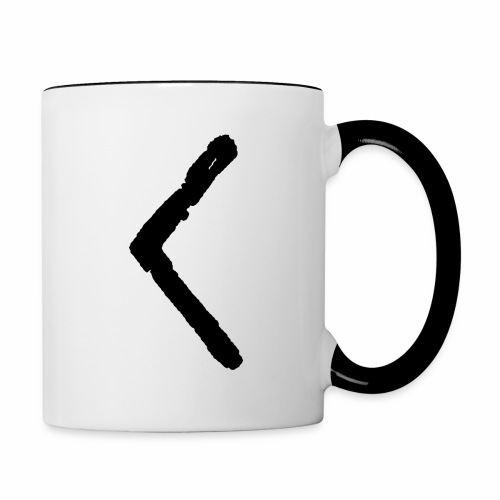 Elder Futhark Rune Kenaz - Letter C & K - Contrast Coffee Mug