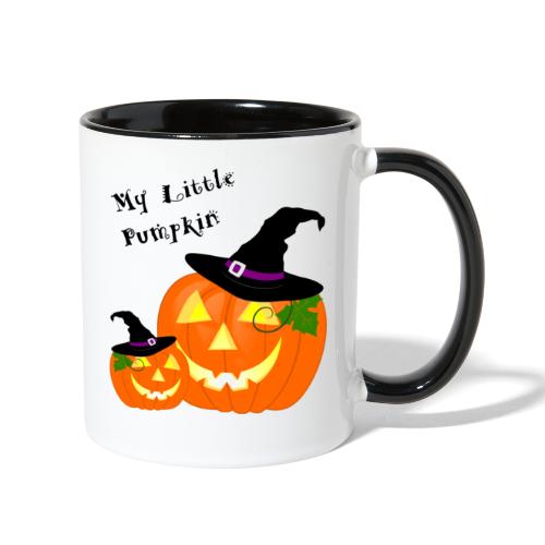 My Little Pumpkin in a Witches Hat - Contrast Coffee Mug
