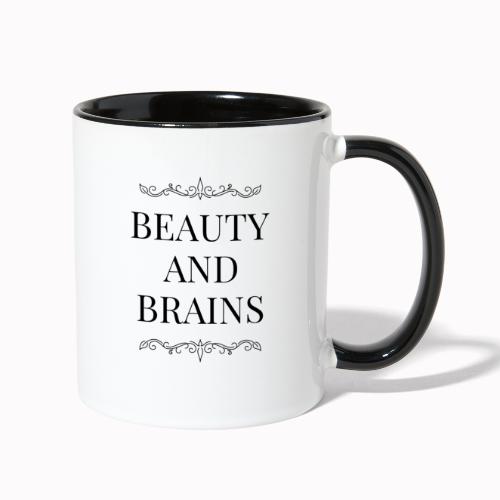 Beauty and Brains - Contrast Coffee Mug