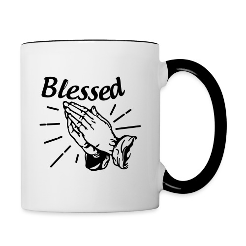 Blessed - Alt. Design (Black Letters) - Contrast Coffee Mug