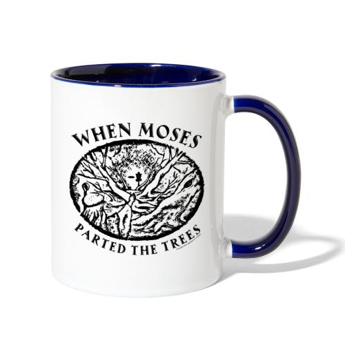 When Moses Parted the Trees Disc Golf Shirts Gifts - Contrast Coffee Mug