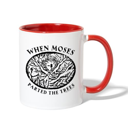 When Moses Parted the Trees Disc Golf Shirts Gifts - Contrast Coffee Mug