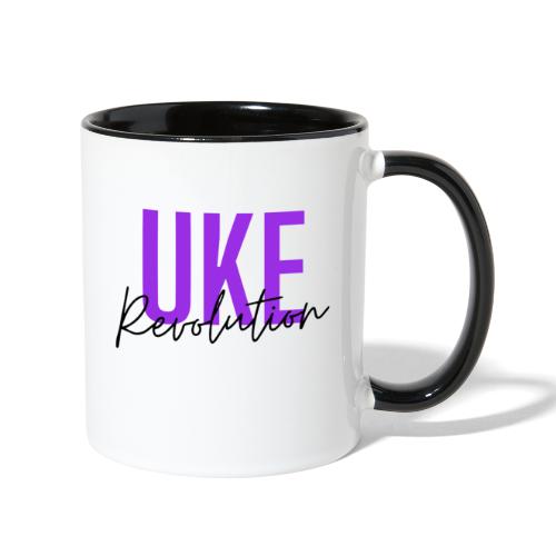 Front Only Purple Uke Revolution Logo - Contrast Coffee Mug