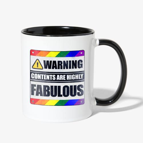 Warning: Contents are Highly Fabulous LGBT - Contrast Coffee Mug