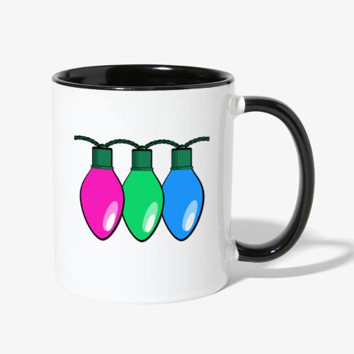 Polysexual Pride Christmas Lights - Contrast Coffee Mug