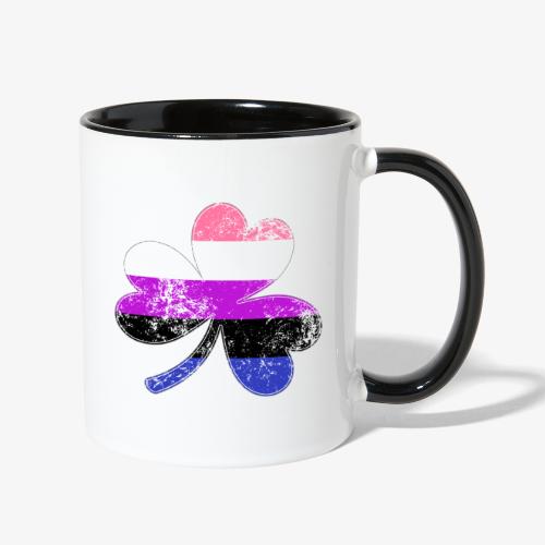 Genderfluid Shamrock Pride Flag - Contrast Coffee Mug