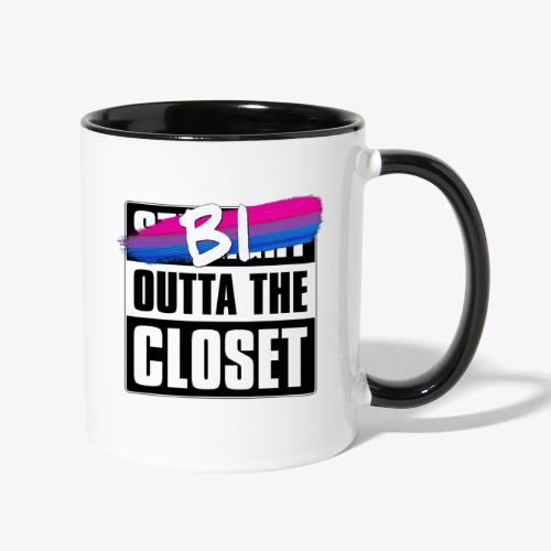 Bi Outta the Closet - Bisexual Pride - Contrast Coffee Mug