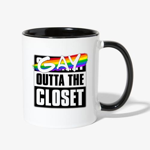 Gay Outta the Closet - LGBTQ Pride - Contrast Coffee Mug