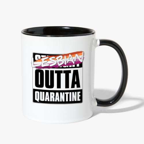 Lesbian Outta Quarantine - Lesbian Pride - Contrast Coffee Mug