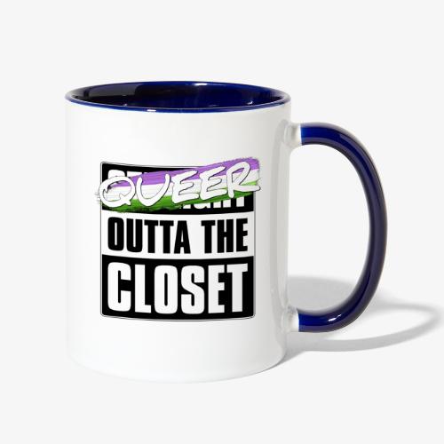 Queer Outta the Closet - Genderqueer Pride - Contrast Coffee Mug