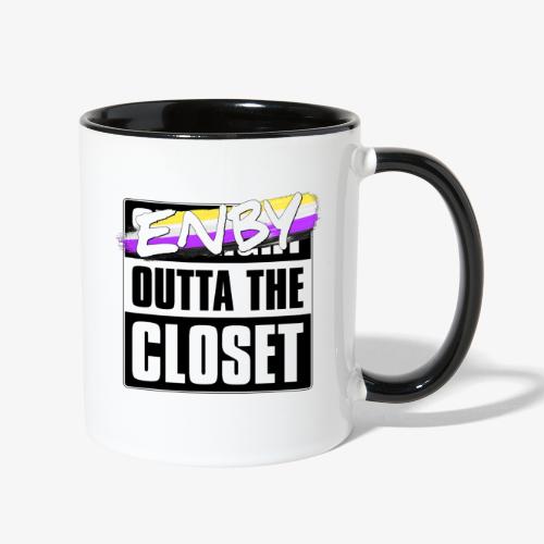 Enby Outta the Closet - Nonbinary Pride - Contrast Coffee Mug