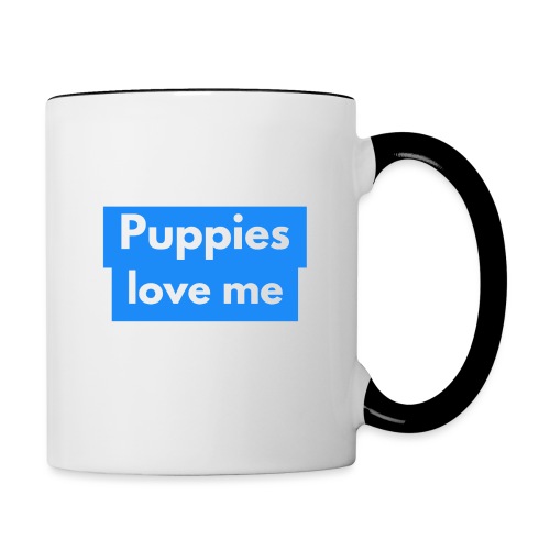 Puppies love me - Contrast Coffee Mug