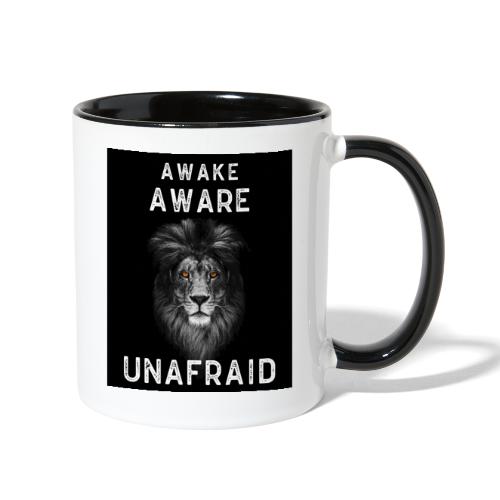 AWAKE AWARE UNAFRAID - Contrast Coffee Mug
