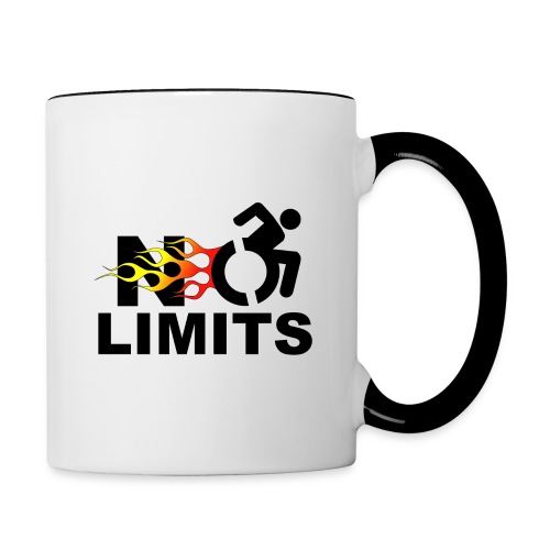 No limits for me with my wheelchair - Contrast Coffee Mug
