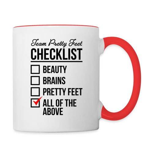 TEAM PRETTY FEET Checklist - Contrast Coffee Mug