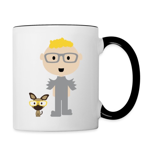 Blondie Boy Can't See Without His Eyeglasses - Contrast Coffee Mug