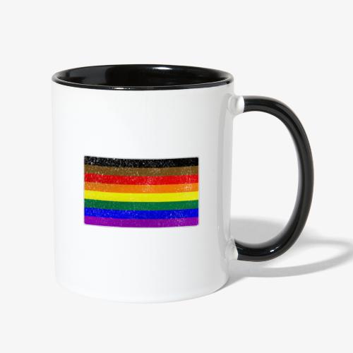 Distressed Philly LGBTQ Gay Pride Flag - Contrast Coffee Mug