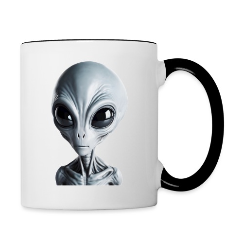 Grey Alien - Contrast Coffee Mug