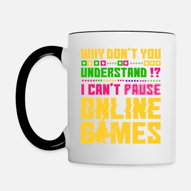 funny video game i can nott pause online game' Two-Tone Mug | Spreadshirt
