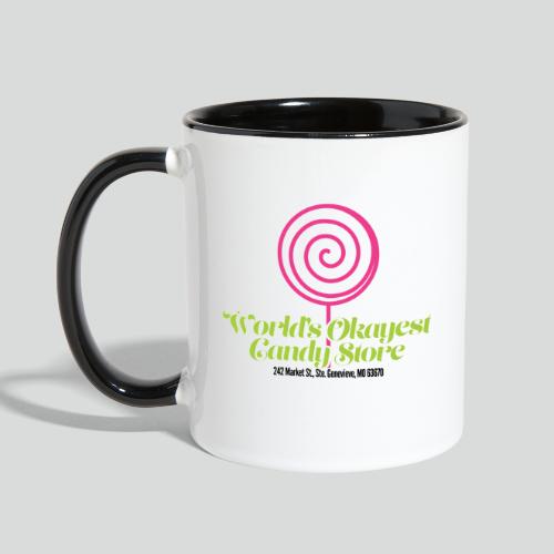 World's Okayest Candy Store Pink/Green/Black - Contrast Coffee Mug