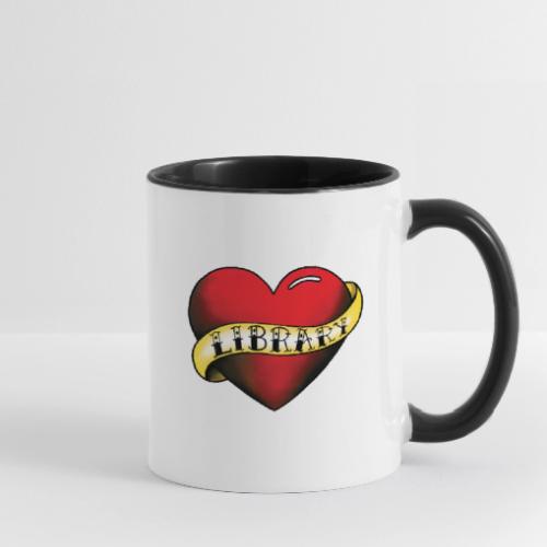 I Love My Library Tattoo - Contrast Coffee Mug