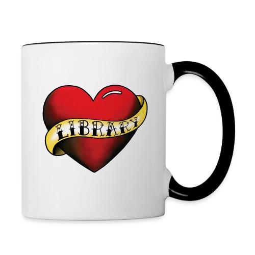 I Love My Library Tattoo - Contrast Coffee Mug