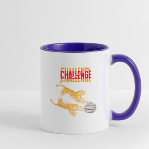 Double tiger fashion, jungle feline animals. - Contrast Coffee Mug