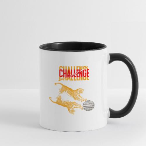 Double tiger fashion, jungle feline animals. - Contrast Coffee Mug