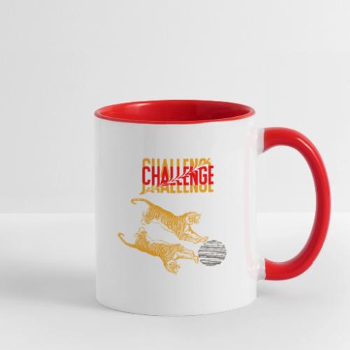 Double tiger fashion, jungle feline animals. - Contrast Coffee Mug