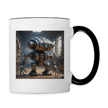 The Friendly Robot Guardian - Contrast Coffee Mug - white/black - Right